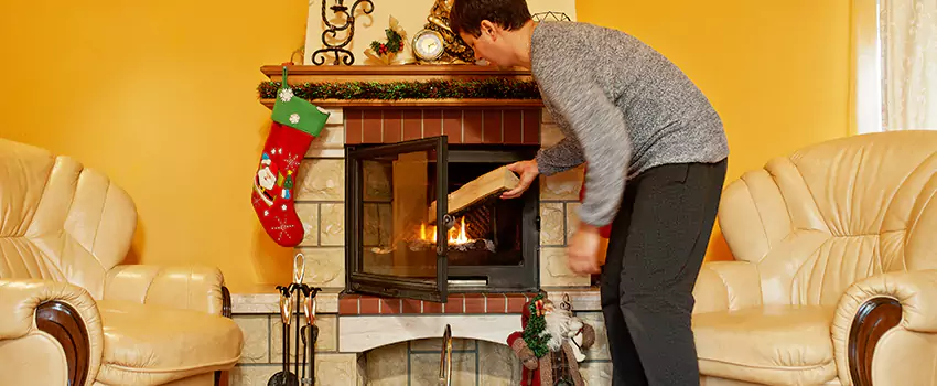 Rusted Metal Fireplace Restoration in Hanahan, South Carolina